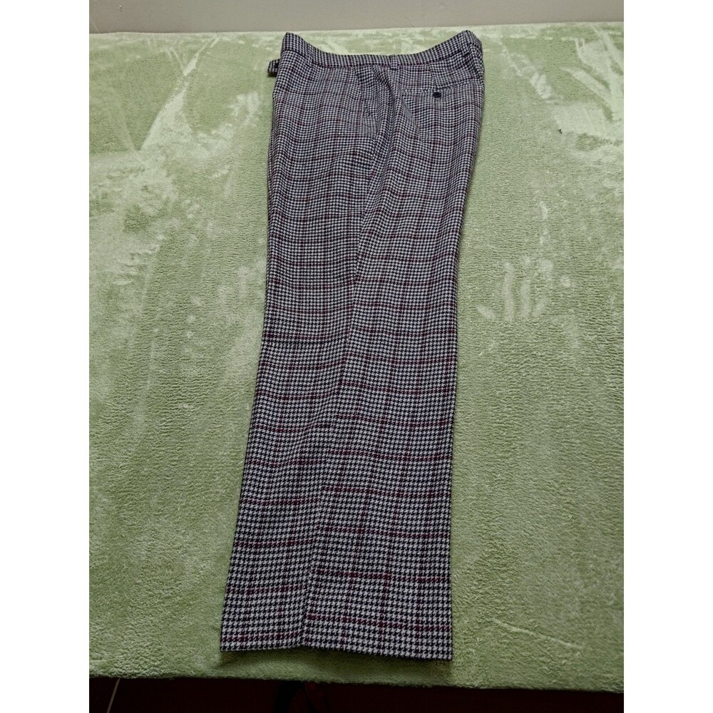 Stacy Adams Dress Pants Mens 36x30 Gray Checks Wool/Rayon Blend - Picture 5 of 12